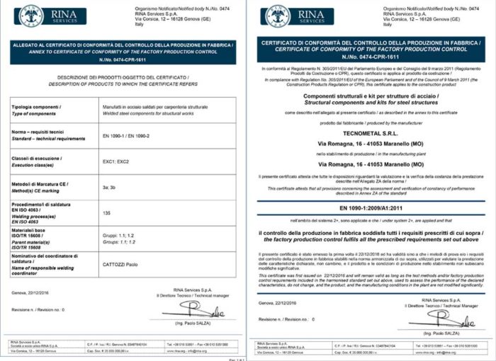 certificazioni